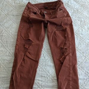 American Eagle Rust Tomgirl Pants Size 4 Regular